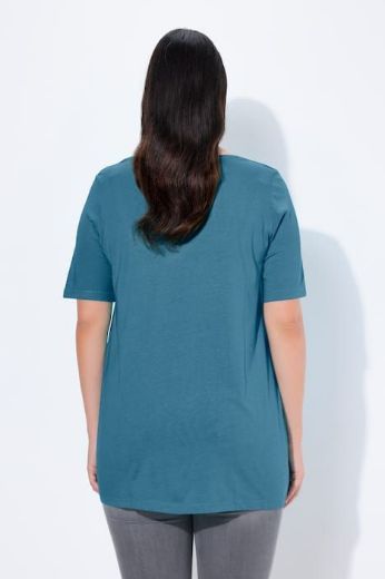 Plus size veliki brojevi Majica s naborima duži model za punije