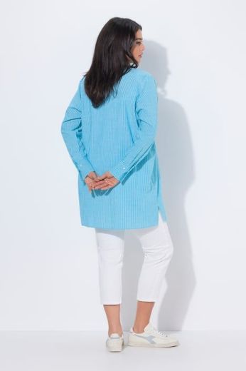 Plus size veliki brojevi Bluza dužeg kroja na pruge za punije