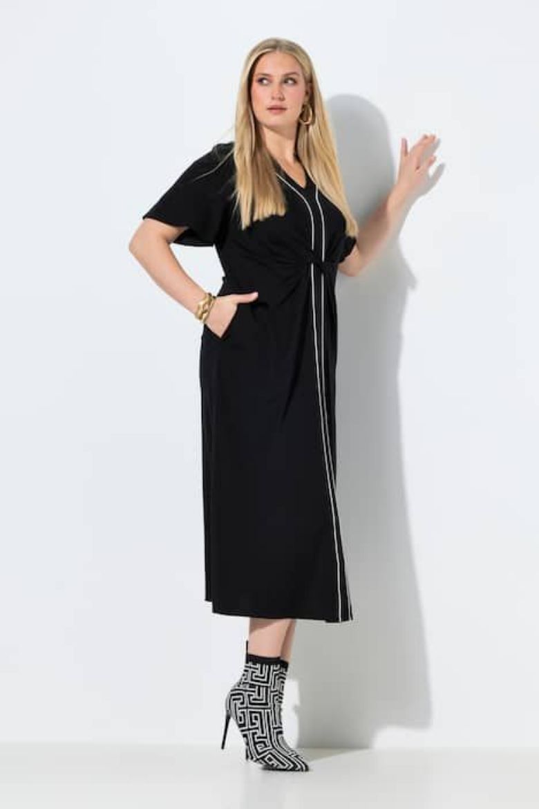 Plus size veliki brojevi Haljina elegantna maxi kratkih rukava A kroja za punije