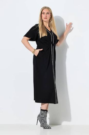Plus size veliki brojevi Haljina elegantna maxi kratkih rukava A kroja za punije