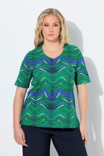 Plus size veliki brojevi Majica kratkih rukava V izreza za punije