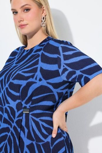 Plus size veliki brojevi Haljina kratkih rukava šireg kroja za punije