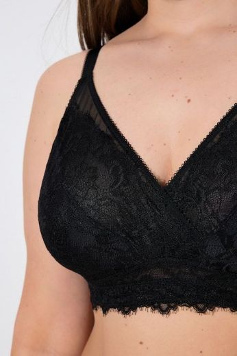 Plus size veliki brojevi Grudnjak bez žice s dodatkom čipke za punije