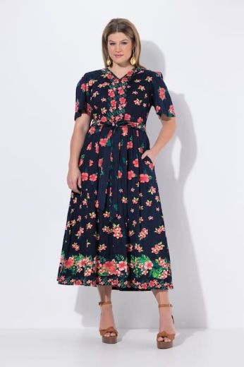Plus size veliki brojevi Haljina maxi kratkih rukava za punije