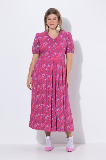 Plus size veliki brojevi Haljina maxi kratkih rukava za punije