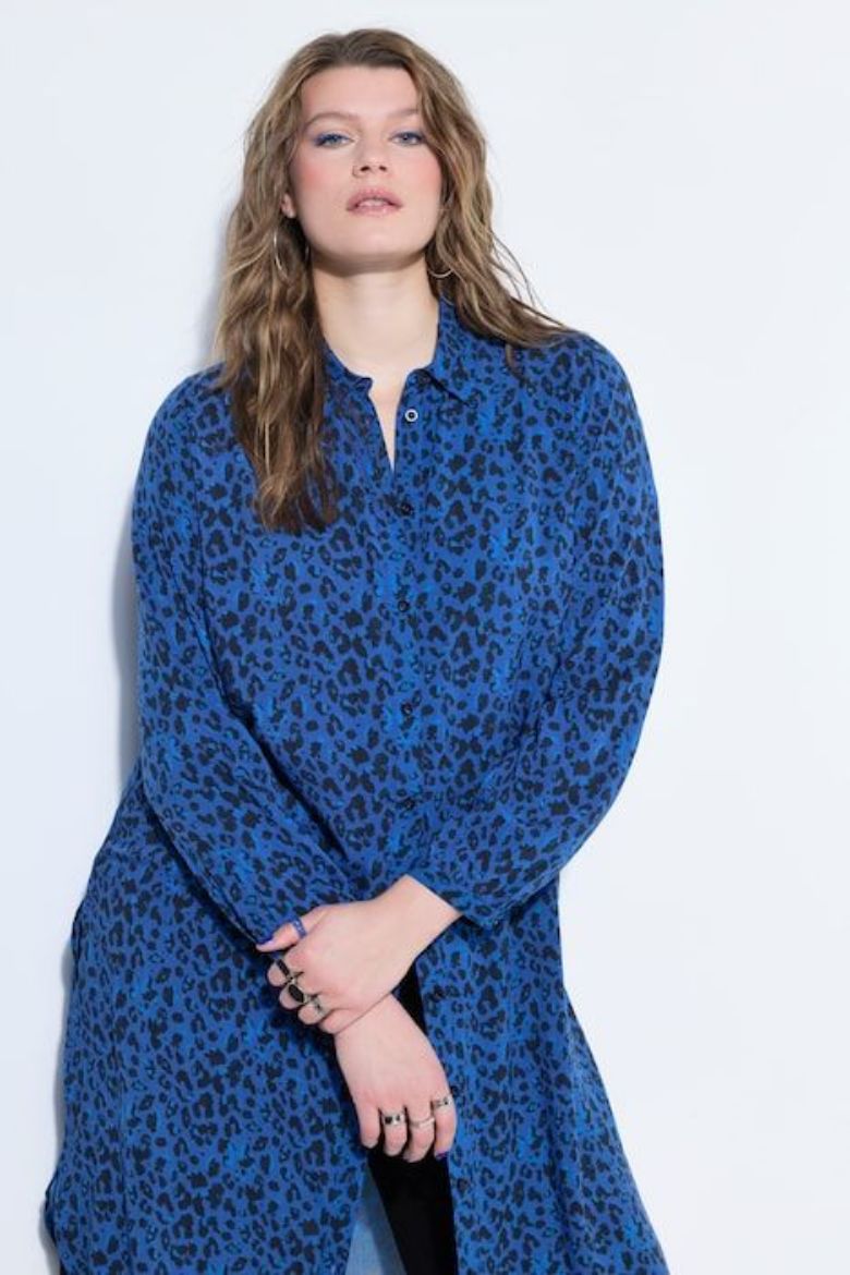 Plus size veliki brojevi Košulja dugih rukava dužeg kroja za punije