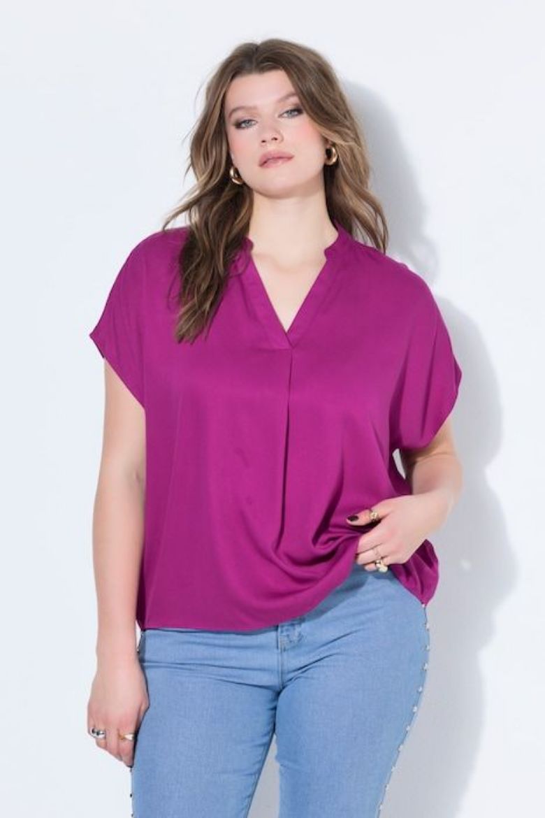 Plus size veliki brojevi Majica kratkih rukava šireg kroja za punije