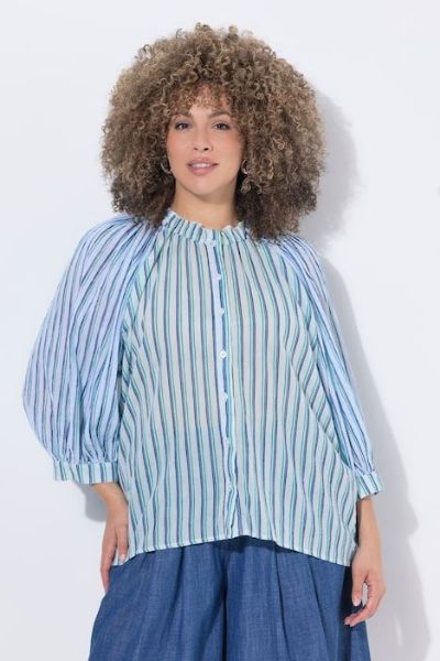 Veliki brojevi Bluza 3/4 rukavi šireg kroja moda za punije
