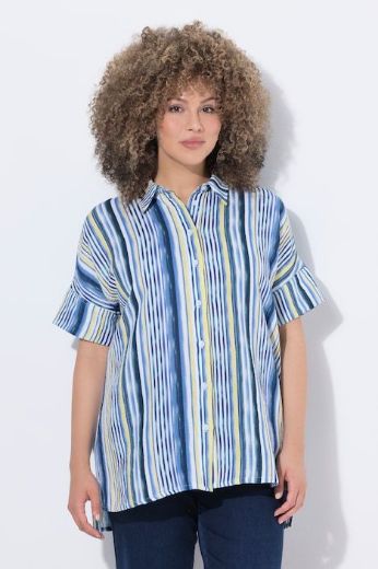 Plus size veliki brojevi Bluza kratkih rukava šireg kroja muselin za punije