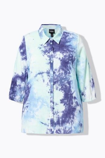 Plus size veliki brojevi Bluza 3/4 rukava lanena za punije