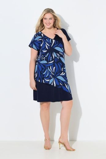 Plus size veliki brojevi Haljina elegantna kratkih rukava šireg kroja za punije