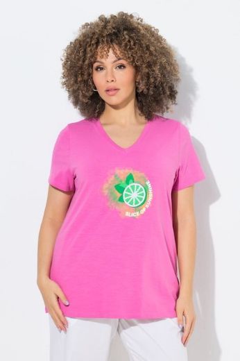 Plus size veliki brojevi Majica kratkih rukava V ovratnika za punije