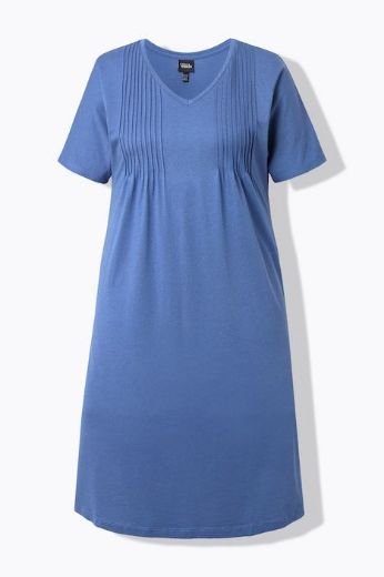 Plus size veliki brojevi Haljina kratkih rukava V ovratnika za punije