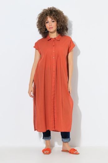 Plus size veliki brojevi Bluza kratkih rukava dužeg A kroja za punije